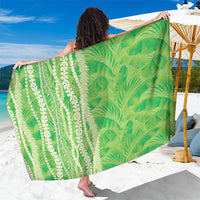 Hawaii Prince Kuhio Sarong Lime Green Hawaiian Lau Maia With Leis LT05 One Size 44 x 66 inches Green - Polynesian Pride