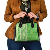 Hawaii Prince Kuhio Shoulder Handbag Lime Green Hawaiian Lau Maia With Leis