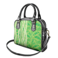 Hawaii Prince Kuhio Shoulder Handbag Lime Green Hawaiian Lau Maia With Leis