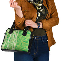 Hawaii Prince Kuhio Shoulder Handbag Lime Green Hawaiian Lau Maia With Leis