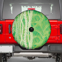 Hawaii Prince Kuhio Spare Tire Cover Lime Green Hawaiian Lau Maia With Leis LT05 - Polynesian Pride