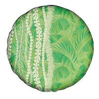 Hawaii Prince Kuhio Spare Tire Cover Lime Green Hawaiian Lau Maia With Leis LT05 - Polynesian Pride