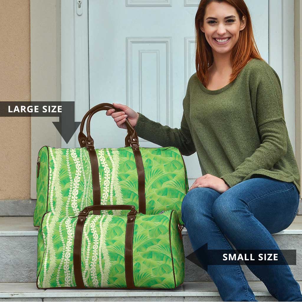 Hawaii Prince Kuhio Travel Bag Lime Green Hawaiian Lau Maia With Leis LT05 - Polynesian Pride