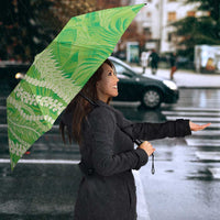 Hawaii Prince Kuhio Umbrella Lime Green Hawaiian Lau Maia With Leis