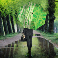 Hawaii Prince Kuhio Umbrella Lime Green Hawaiian Lau Maia With Leis