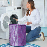 Hawaii Prince Kuhio Laundry Basket Violet Hawaiian Lau Maia With Leis LT05 - Polynesian Pride