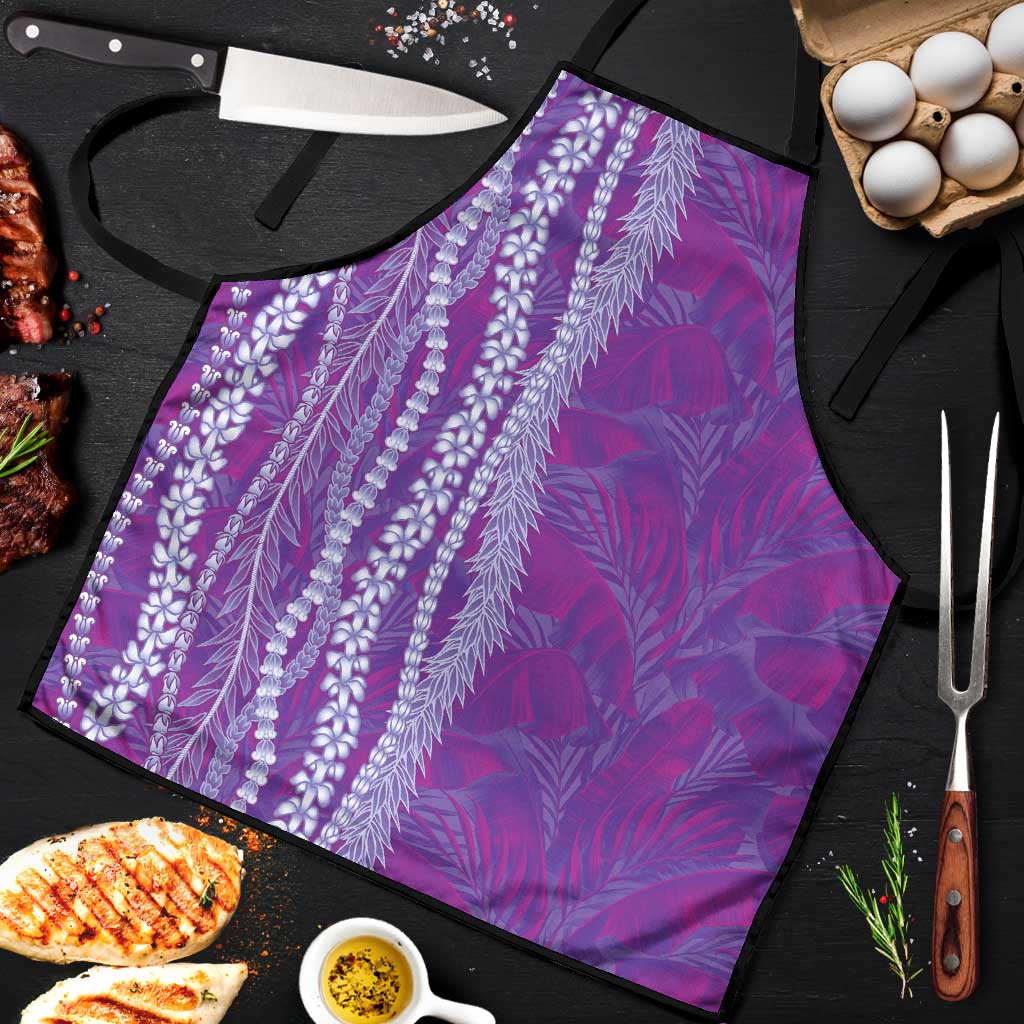 Hawaii Prince Kuhio Apron Violet Hawaiian Lau Maia With Leis LT05 Violet - Polynesian Pride