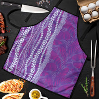 Hawaii Prince Kuhio Apron Violet Hawaiian Lau Maia With Leis LT05 Violet - Polynesian Pride