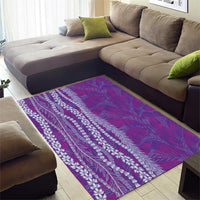 Hawaii Prince Kuhio Area Rug Violet Hawaiian Lau Maia With Leis LT05 - Polynesian Pride