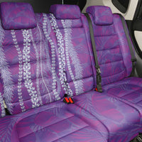 Hawaii Prince Kuhio Back Car Seat Cover Violet Hawaiian Lau Maia With Leis LT05 - Polynesian Pride