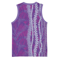 Hawaii Prince Kuhio Basketball Jersey Violet Hawaiian Lau Maia With Leis LT05 - Polynesian Pride