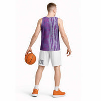Hawaii Prince Kuhio Basketball Jersey Violet Hawaiian Lau Maia With Leis LT05 - Polynesian Pride