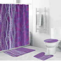 Hawaii Prince Kuhio Bathroom Set Violet Hawaiian Lau Maia With Leis LT05 Bathroom Set (4 pcs) Violet - Polynesian Pride
