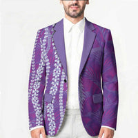 Hawaii Prince Kuhio Blazer Violet Hawaiian Lau Maia With Leis LT05 - Polynesian Pride