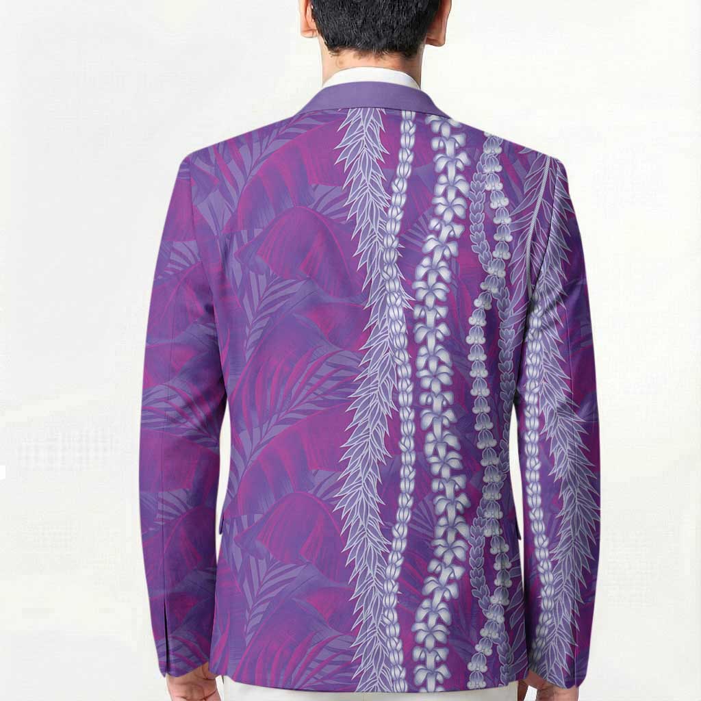 Hawaii Prince Kuhio Blazer Violet Hawaiian Lau Maia With Leis LT05 - Polynesian Pride