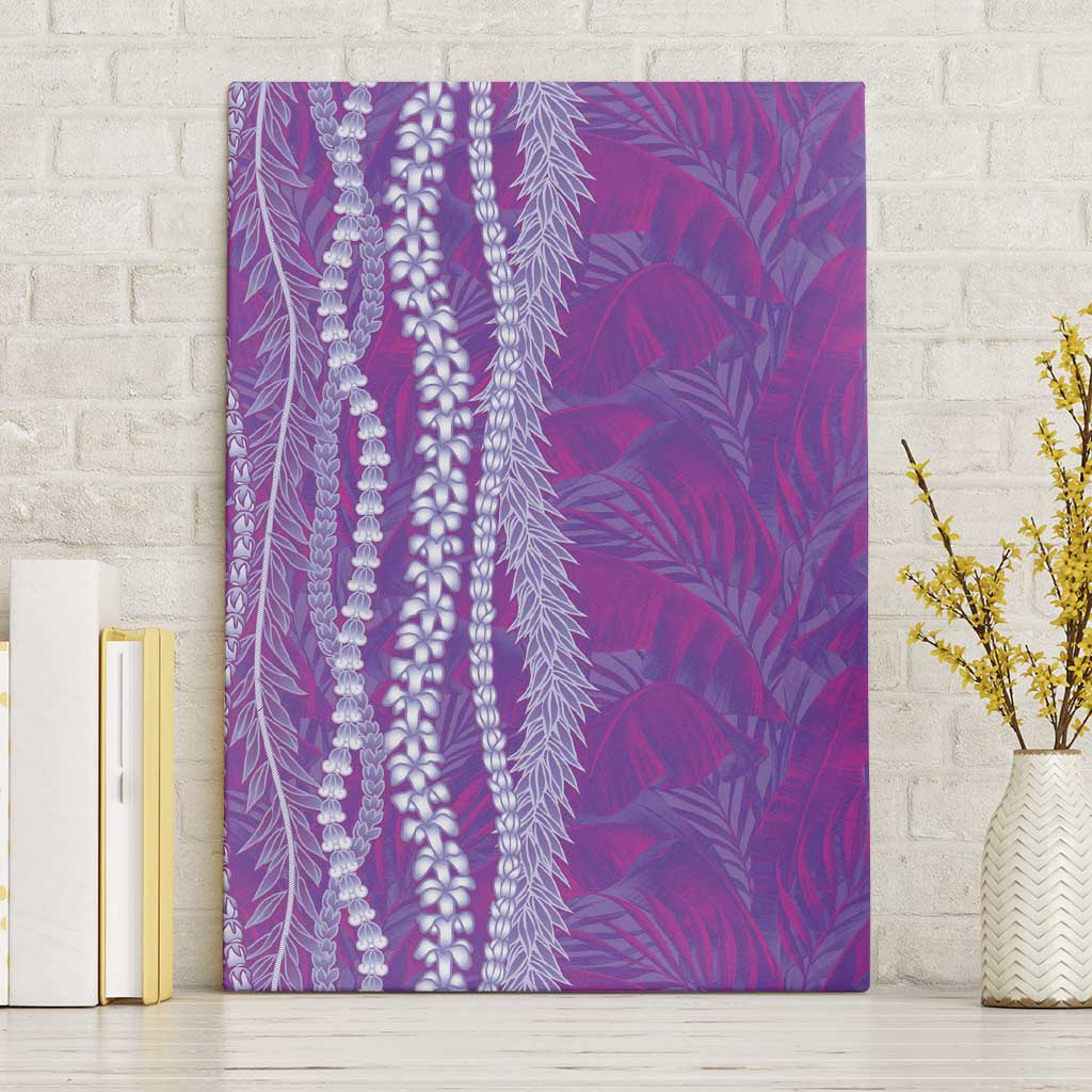 Hawaii Prince Kuhio Canvas Wall Art Violet Hawaiian Lau Maia With Leis LT05 Without Frame Violet - Polynesian Pride