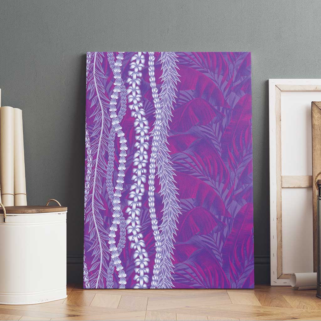 Hawaii Prince Kuhio Canvas Wall Art Violet Hawaiian Lau Maia With Leis LT05 - Polynesian Pride