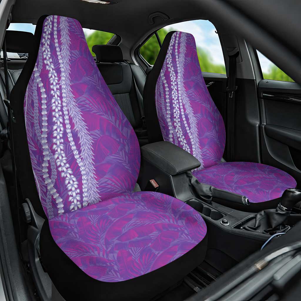 Hawaii Prince Kuhio Car Seat Cover Violet Hawaiian Lau Maia With Leis LT05 One Size Violet - Polynesian Pride
