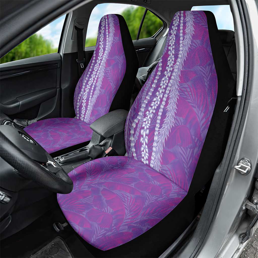 Hawaii Prince Kuhio Car Seat Cover Violet Hawaiian Lau Maia With Leis LT05 - Polynesian Pride
