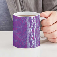 Hawaii Prince Kuhio Ceramic Mug Violet Hawaiian Lau Maia With Leis LT05 - Polynesian Pride