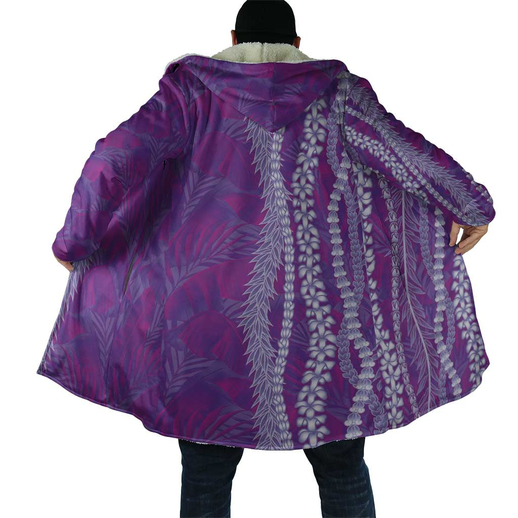 Hawaii Prince Kuhio Cloak Violet Hawaiian Lau Maia With Leis LT05 - Polynesian Pride