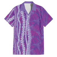 Hawaii Prince Kuhio Family Matching Long Sleeve Bodycon Dress and Hawaiian Shirt Violet Hawaiian Lau Maia With Leis