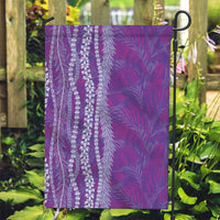 Hawaii Prince Kuhio Garden Flag Violet Hawaiian Lau Maia With Leis LT05 Garden Flag Violet - Polynesian Pride