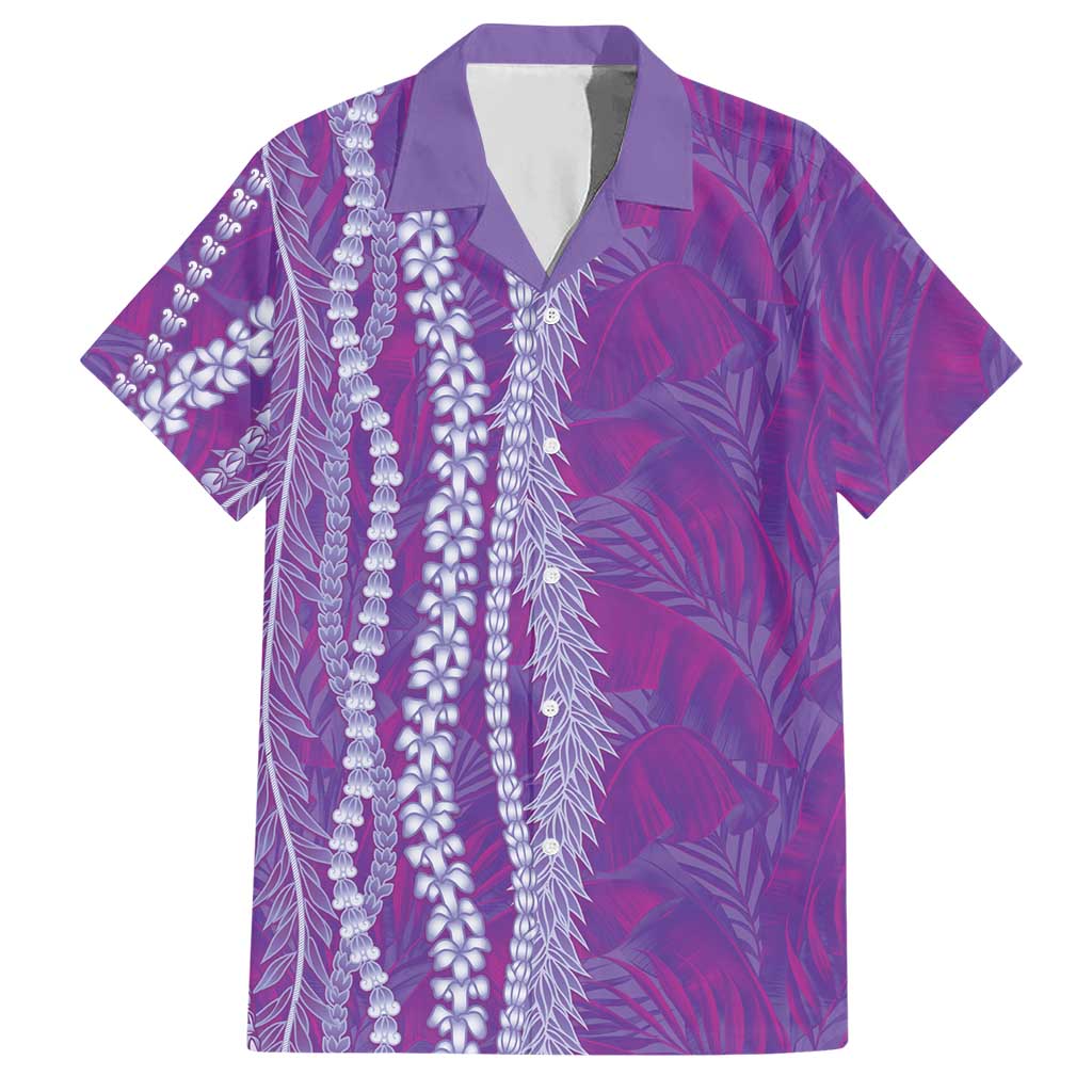 Hawaii Prince Kuhio Hawaiian Shirt Violet Hawaiian Lau Maia With Leis LT05 Violet - Polynesian Pride