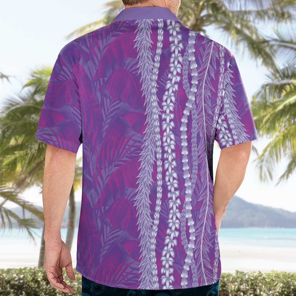 Hawaii Prince Kuhio Hawaiian Shirt Violet Hawaiian Lau Maia With Leis LT05 - Polynesian Pride
