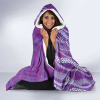 Hawaii Prince Kuhio Hooded Blanket Violet Hawaiian Lau Maia With Leis LT05 - Polynesian Pride