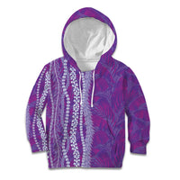 Hawaii Prince Kuhio Kid Hoodie Violet Hawaiian Lau Maia With Leis LT05 Hoodie Violet - Polynesian Pride