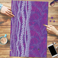 Hawaii Prince Kuhio Puzzle Violet Hawaiian Lau Maia With Leis LT05 Violet - Polynesian Pride
