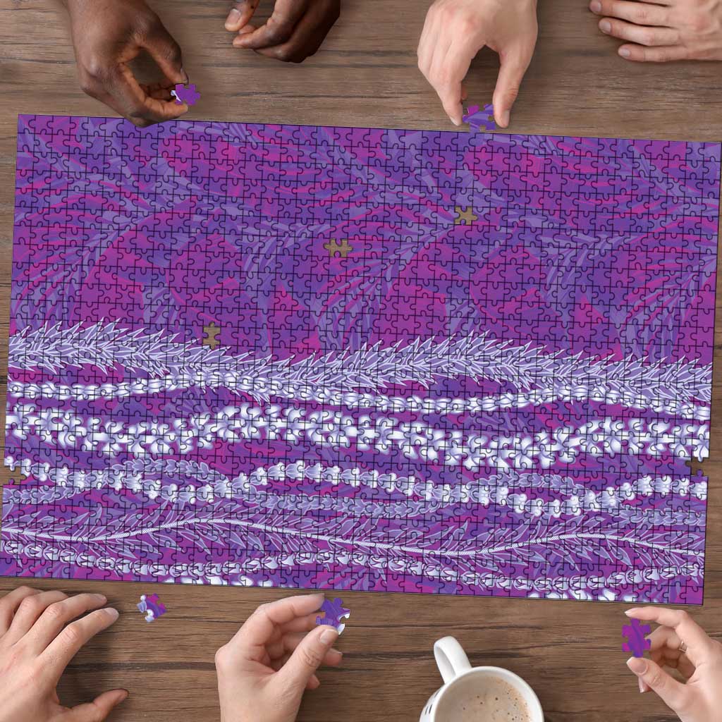 Hawaii Prince Kuhio Puzzle Violet Hawaiian Lau Maia With Leis LT05 - Polynesian Pride