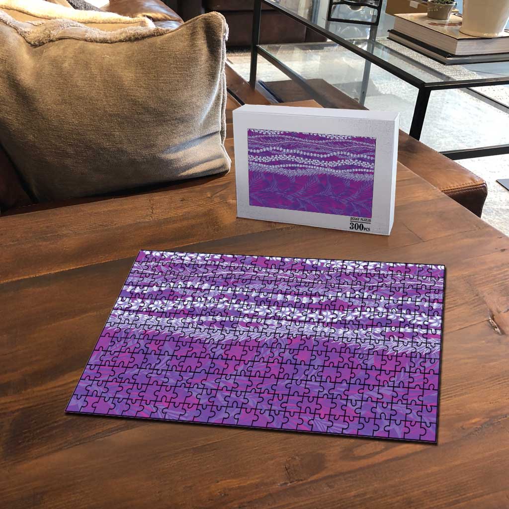 Hawaii Prince Kuhio Puzzle Violet Hawaiian Lau Maia With Leis LT05 - Polynesian Pride