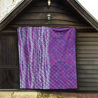 Hawaii Prince Kuhio Quilt Violet Hawaiian Lau Maia With Leis LT05 - Polynesian Pride