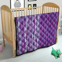 Hawaii Prince Kuhio Quilt Violet Hawaiian Lau Maia With Leis LT05 - Polynesian Pride