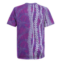 Hawaii Prince Kuhio Rugby Jersey Violet Hawaiian Lau Maia With Leis LT05 - Polynesian Pride