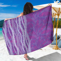 Hawaii Prince Kuhio Sarong Violet Hawaiian Lau Maia With Leis LT05 One Size 44 x 66 inches Violet - Polynesian Pride