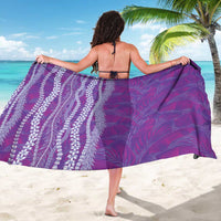Hawaii Prince Kuhio Sarong Violet Hawaiian Lau Maia With Leis LT05 - Polynesian Pride