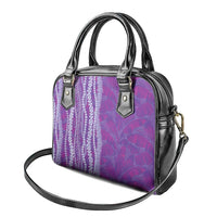 Hawaii Prince Kuhio Shoulder Handbag Violet Hawaiian Lau Maia With Leis LT05 - Polynesian Pride