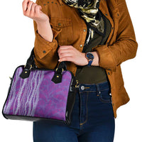 Hawaii Prince Kuhio Shoulder Handbag Violet Hawaiian Lau Maia With Leis LT05 - Polynesian Pride