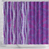 Hawaii Prince Kuhio Shower Curtain Violet Hawaiian Lau Maia With Leis LT05 - Polynesian Pride
