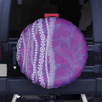 Hawaii Prince Kuhio Spare Tire Cover Violet Hawaiian Lau Maia With Leis LT05 No hole Violet - Polynesian Pride