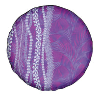 Hawaii Prince Kuhio Spare Tire Cover Violet Hawaiian Lau Maia With Leis LT05 - Polynesian Pride