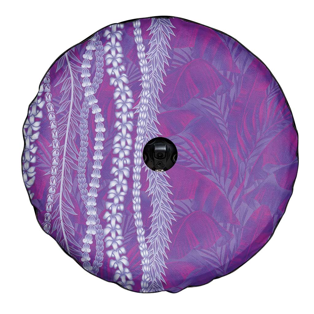 Hawaii Prince Kuhio Spare Tire Cover Violet Hawaiian Lau Maia With Leis LT05 - Polynesian Pride