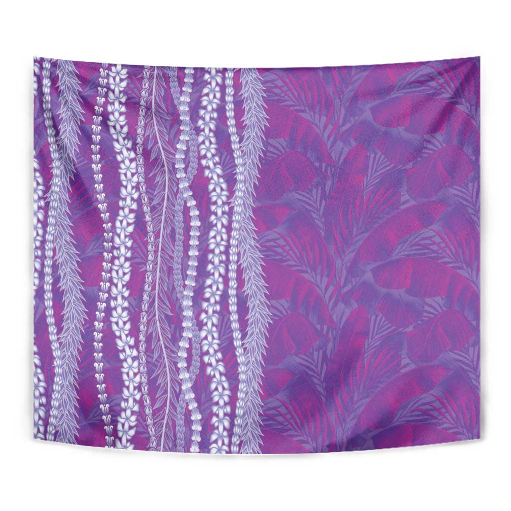 Hawaii Prince Kuhio Tapestry Violet Hawaiian Lau Maia With Leis LT05 - Polynesian Pride