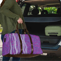 Hawaii Prince Kuhio Travel Bag Violet Hawaiian Lau Maia With Leis LT05 - Polynesian Pride