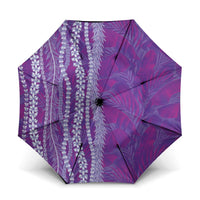 Hawaii Prince Kuhio Umbrella Violet Hawaiian Lau Maia With Leis LT05 One Size Folded 11.42 inch Opened Diameter 37.4 inch Violet - Polynesian Pride