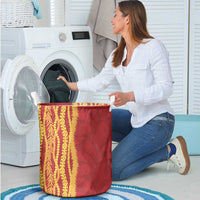 Hawaii Prince Kuhio Laundry Basket Red Hawaiian Lau Maia With Leis LT05 - Polynesian Pride