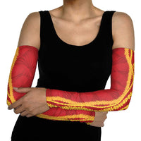 Hawaii Prince Kuhio Arm Sleeves Red Hawaiian Lau Maia With Leis LT05 - Polynesian Pride